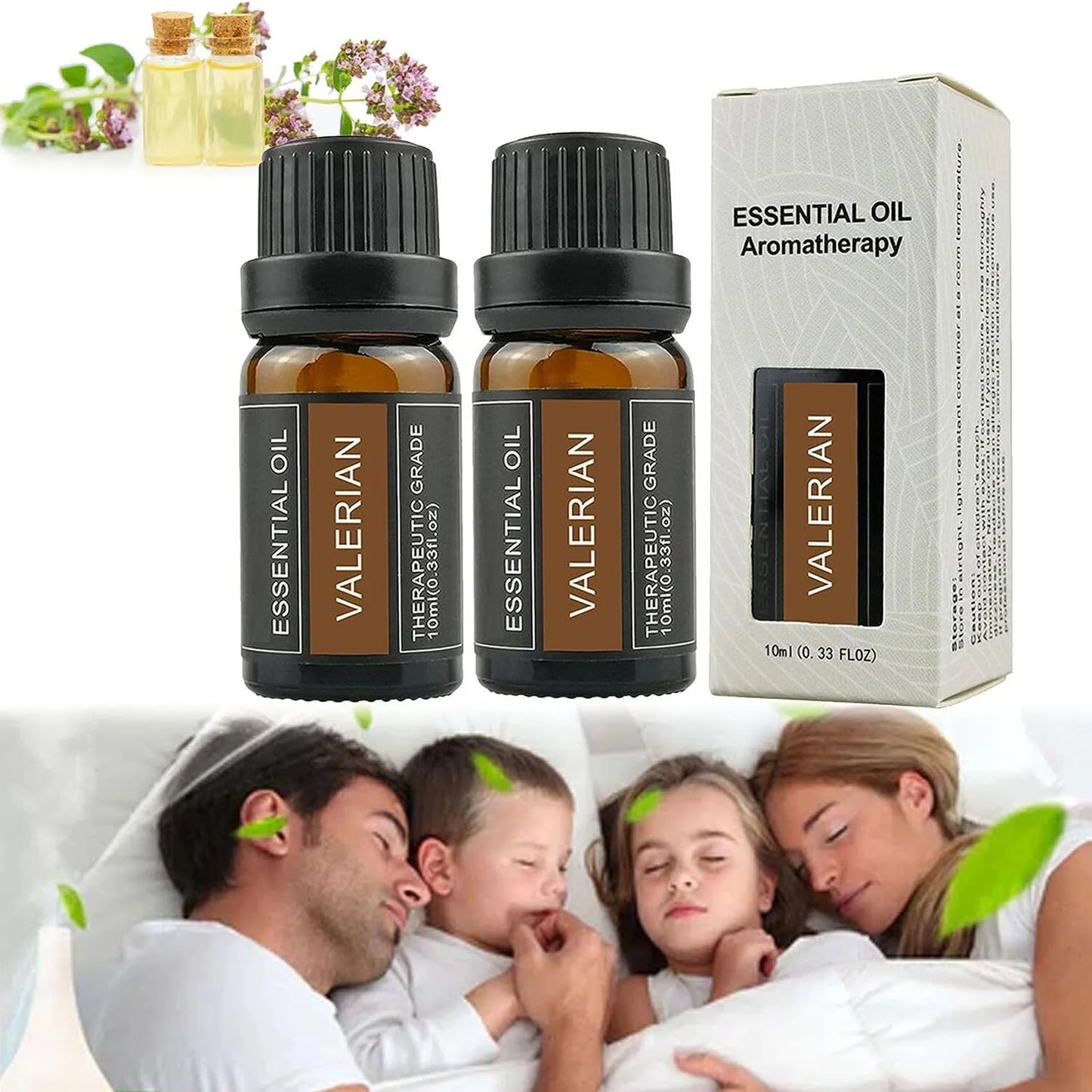 Organic Valerian Essential Oil Natural Sleep Aid Pure Essential Oil for Home Office Travel Sleep Use