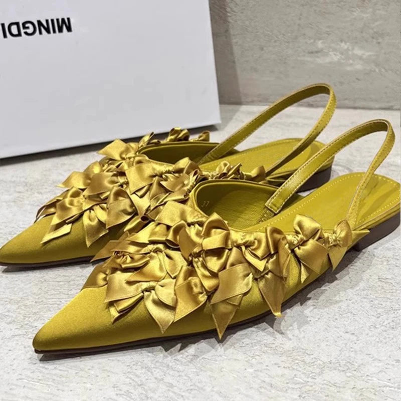Pointed Toe Women Sandals Flats Elegant Slippers Sexy Fashion Woman Shoes 2025 Summer Flip Flops Dress Luxury Zapatos De Mujer