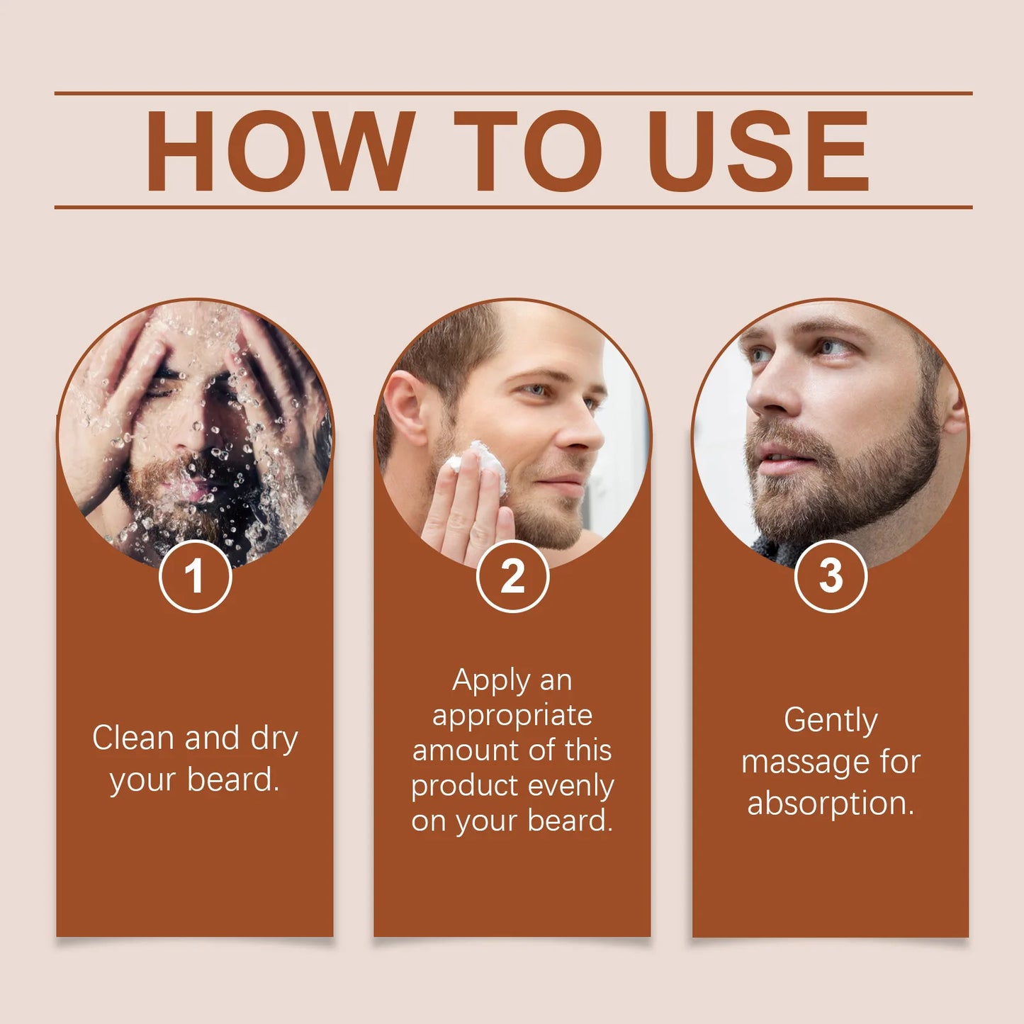 Beard Balm for Men with Sandalwood&Beeswax - Nourishing&Softening Beard Care Balm, Vitamin E Enriched, Anti-Itch Formula for dry