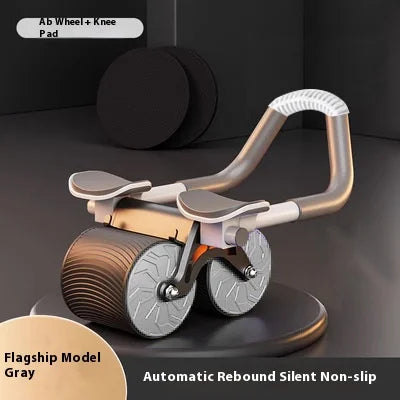Abdominal Wheel Roller abs Workout Equipment Machine for Gym Automatic Rebound Elbow Support Fitness Sports With Phone Holder
