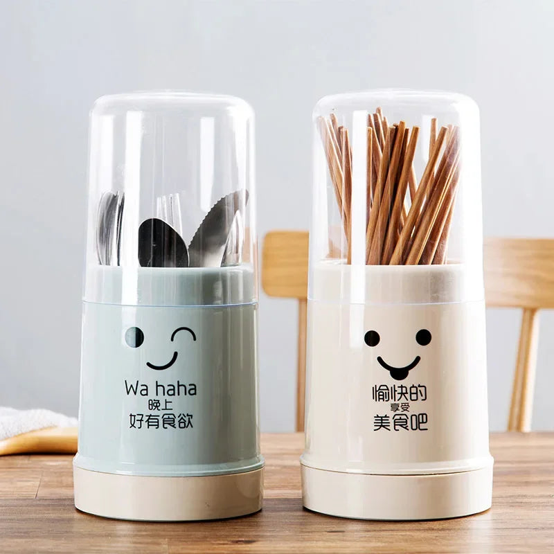 New Cute Kitchen Spoon Chopstick Storage Drying Drain Drainer Holder Shelf Accessories Box Home Rack Cutlery Basket Organiz H0Y1