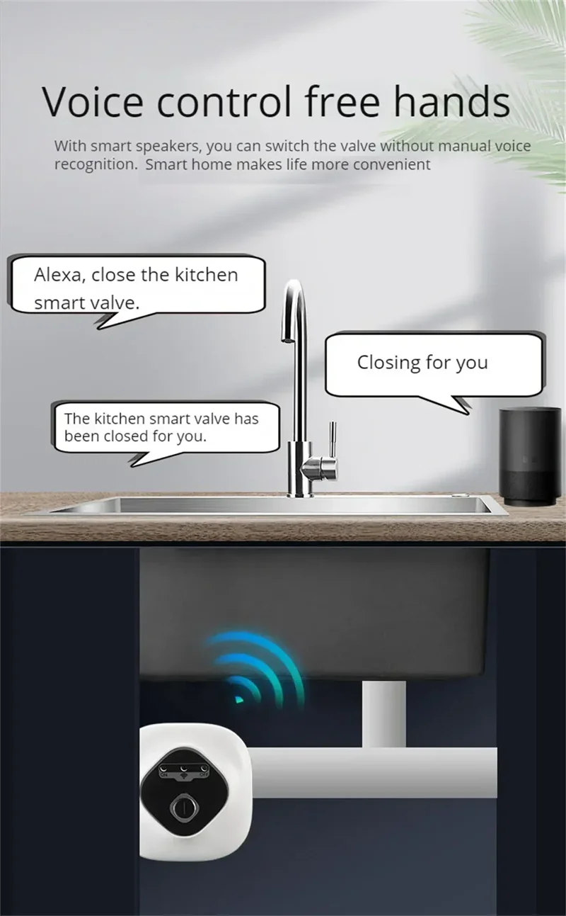 Smart Home Smart Valve DN15 DN20 DN25 Water Gas Shutoff WIFI APP Control Wireless Automated Ball Valve Work With eWeLink