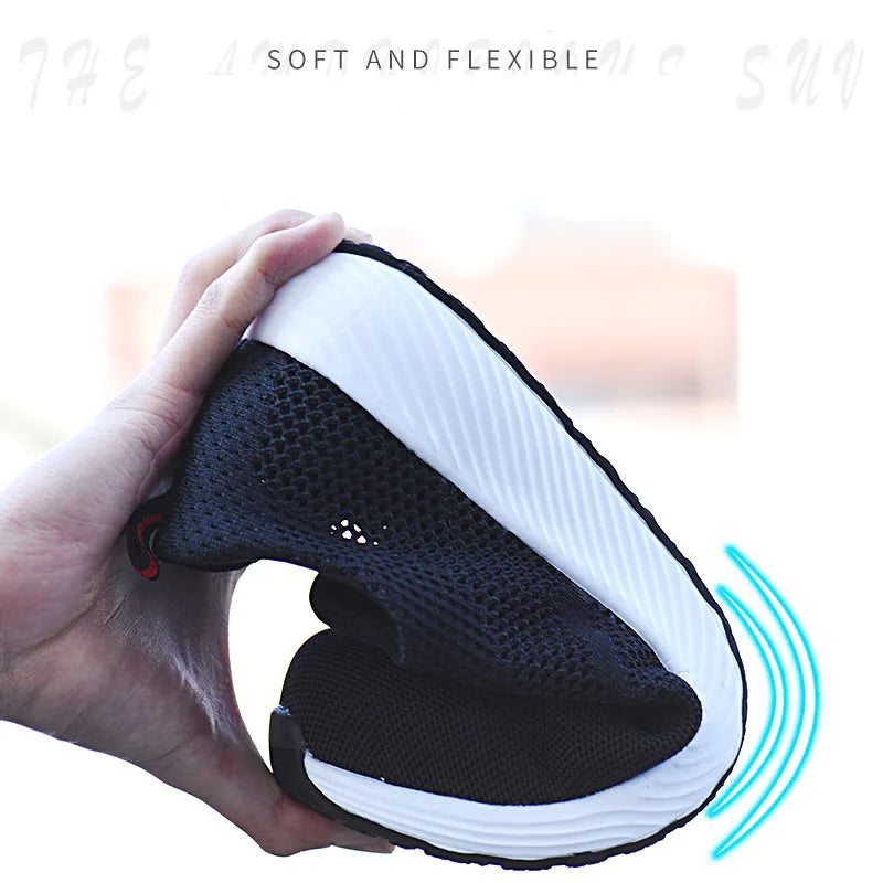 Summer Breathable Work Safety Shoes Men Women Work Sneakers Light Steel Toe Indestructible Shoes Anti-Smashing Safety Work Boots