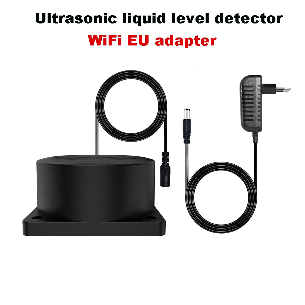 WiFi Ultrasonic Water Level Detector Smart Tank Monitor with Real-Time Alarms Tuya APP Remote Control Indoor Household Alarm