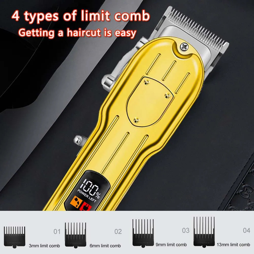 Professional Hair Clippers/Hair Trimmer/Beard Shaver for Men - Cordless Barber Clipper Hair Cutting Kit, Haircut Grooming Kit