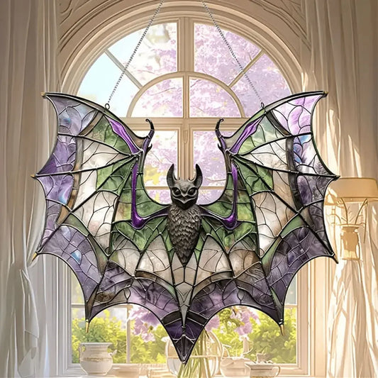 Halloween Bat Acrylic Window Hanging Gothic Bat Hanging Ornament Bat Hanger Pendant Home Car Ornament Versatile Halloween Decor