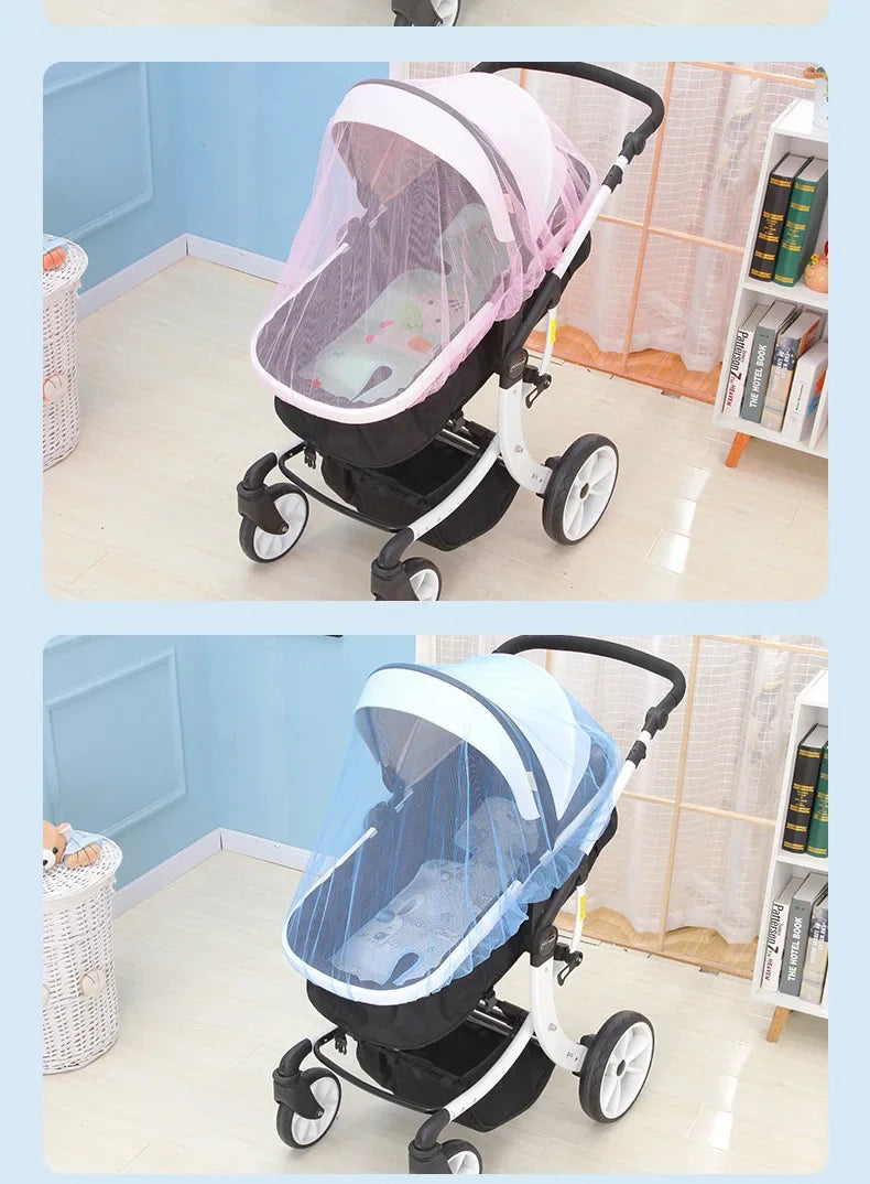Summer Mosquito Net for Baby Stroller Pram Insect Net Infants Pushchair Cart Safe Protection Mesh Pram Stroller Accessories