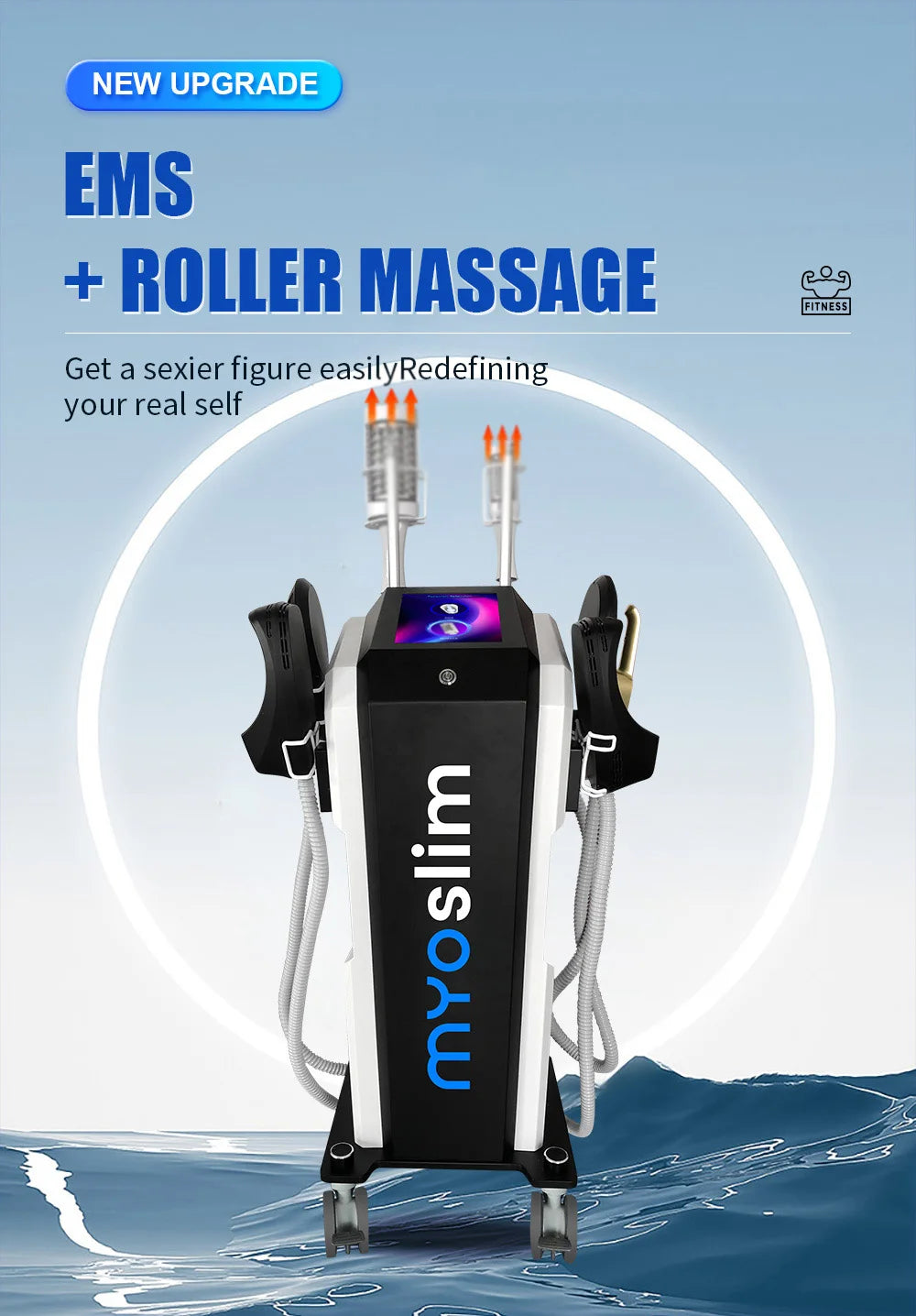 15 Tesla 6500W roller MYOSlim Neo muscle energy weight loss machine HI-EMT facial shaping machine SPA device