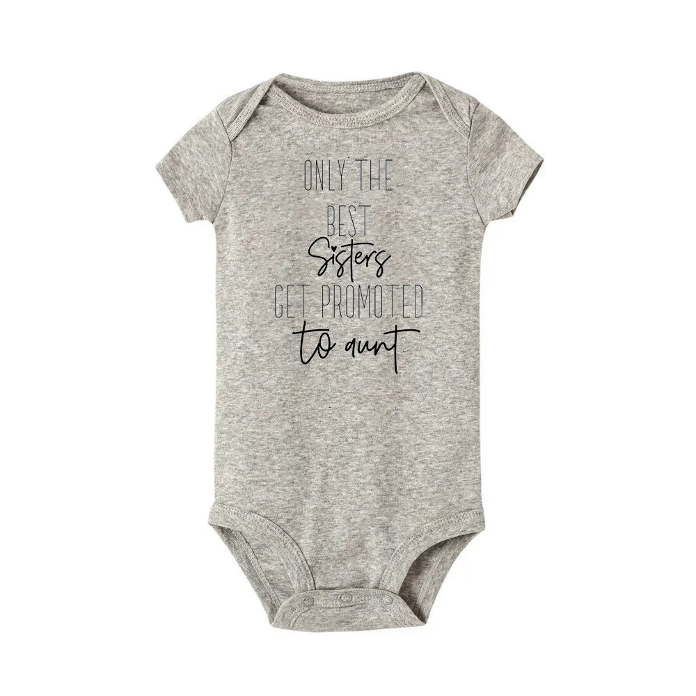 Only The Best Sister Get Promoted To Aunt Newborn Clothes Baby Toddler Romper Pregnancy Announcement Bodysuit Infant Shower Gift