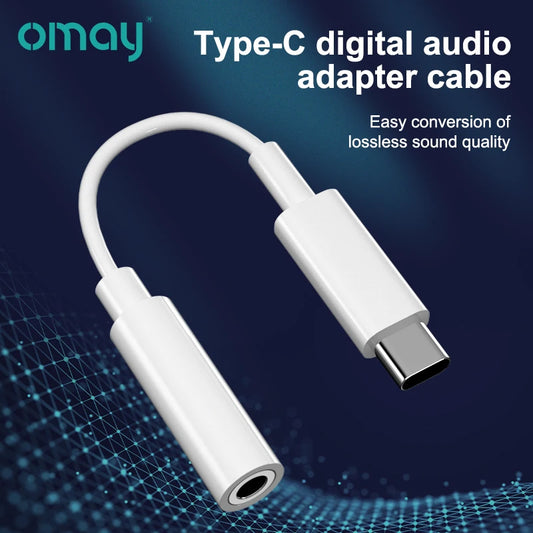 Accessories For Mobile Phones Type C To 3.5mm Headphone Cable  AUX Audio Adapter For Xiaomi Huawei P20 Samsung Smart OMAY
