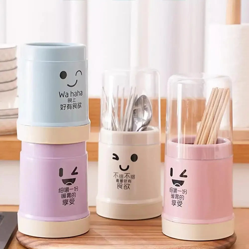 New Cute Kitchen Spoon Chopstick Storage Drying Drain Drainer Holder Shelf Accessories Box Home Rack Cutlery Basket Organiz H0Y1