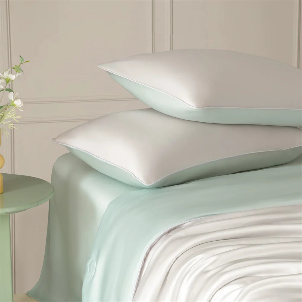 1pc Blue Cooling Summer Quilt Comforter Smooth Breathable Skin-friendly Lightweight Soft Home Bedding Blanket