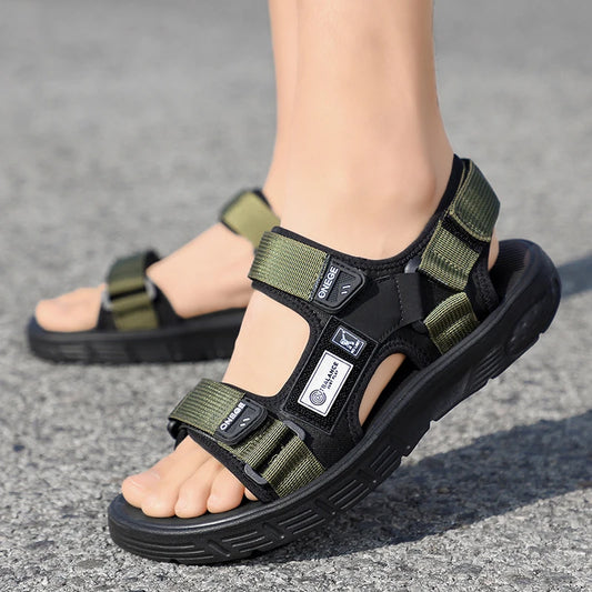 A Pair of Men's New Summer Casual Shoes, Fashionable Sports Trendy Wear-Resistant Sandals, Cool Beach Shoes