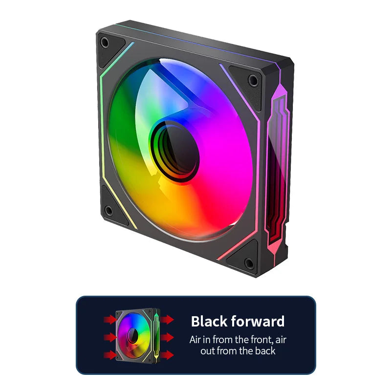 TEUCER Prism 4 PRO 3PCS PC Case Fan 120mm ARGB Cyclic Mirror Light Effect PWM 800-2000RPM CPU Cooler ventilador