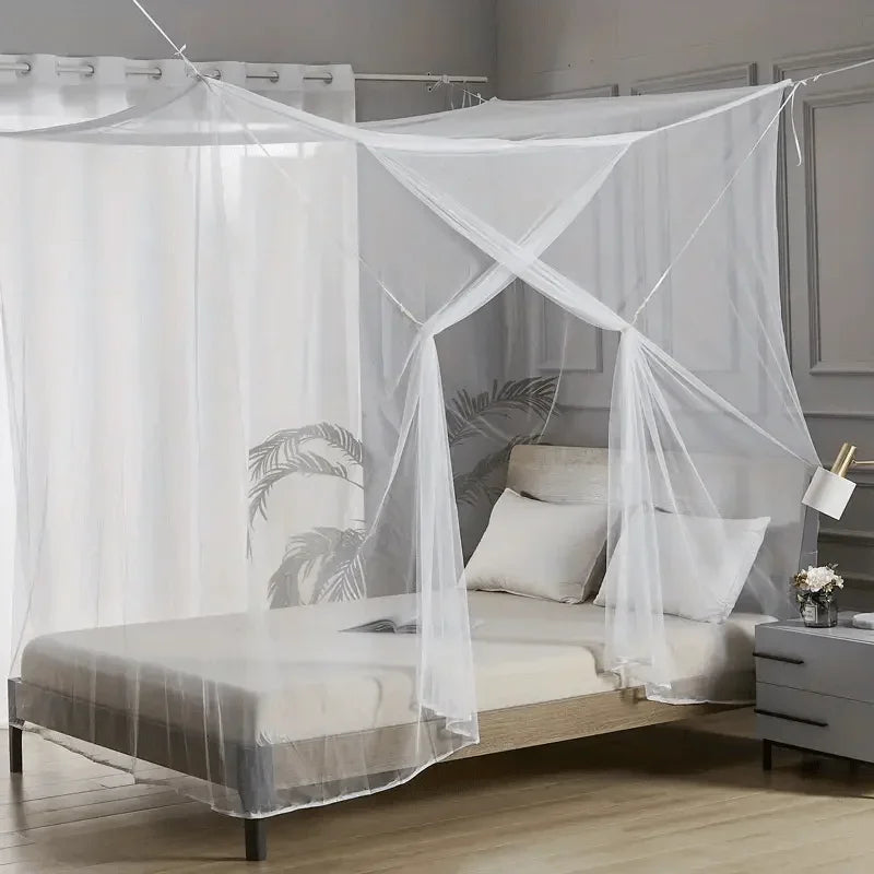 Home Tent White Mesh Portable Square Foldable Mosquito Control Mosquito Net Lightweight Outdoor Camping Tent Sleeping Summer