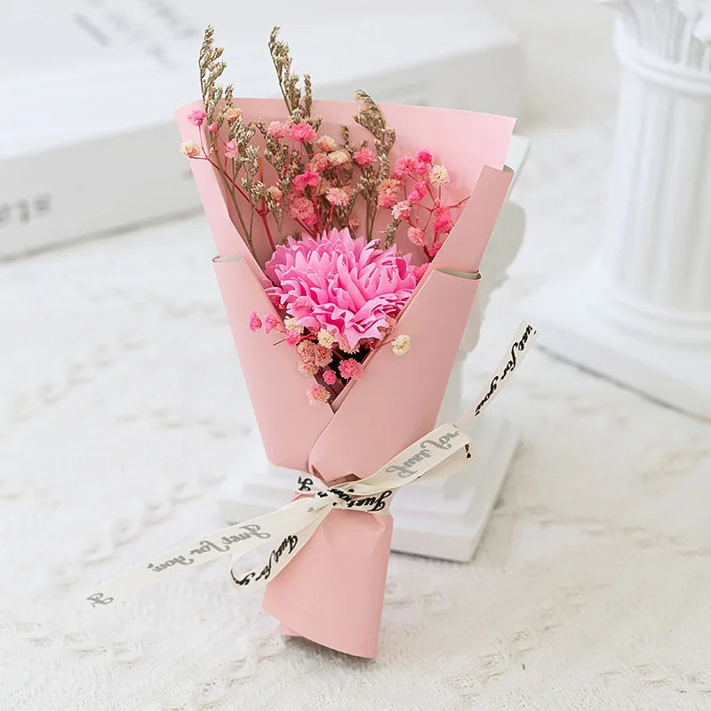 Mini Rose Soap Flower Bouquet Artificial Flowers Home Wedding Decorations Valentine'S Day New Year Birthday Gift Thanksgiving