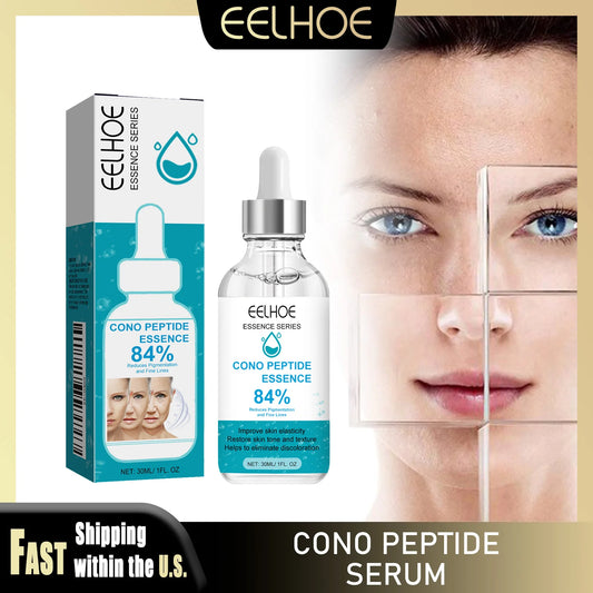 EELHOE 30ml Peptides Face Serum Facial Moisturizing Essence Brighten Anti Aging Anti-wrinkle Peptide Face Care Liquid Essence
