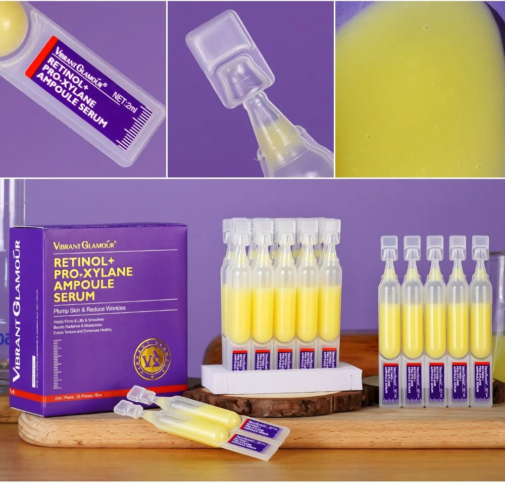 Retinol + Pro-xylane Ampoule serum  Repairs Strengthens The Skin And Diminishes Fine Lines Face Beauty Skin Care 15pcs