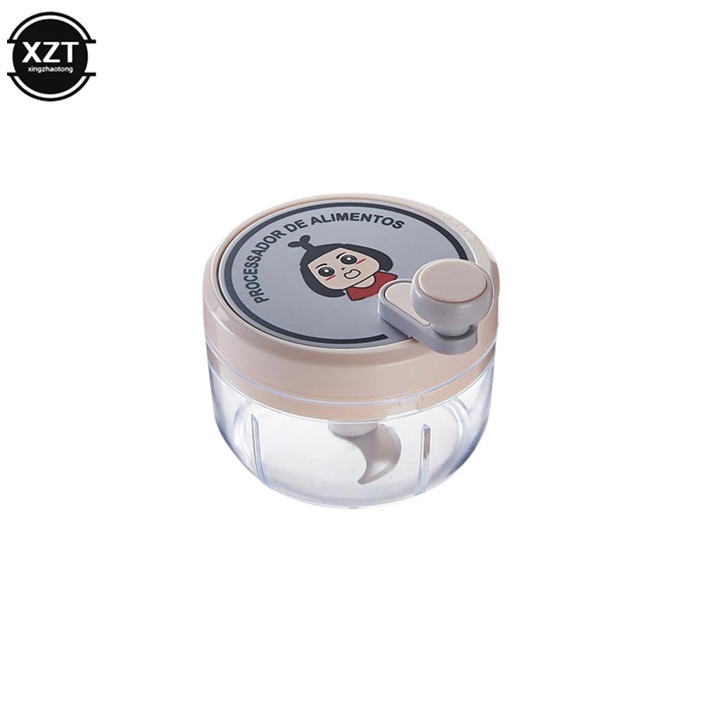 400ML 3/2 Blades Multifunction Manual Garlic Mincer Vegetables  Cutter Hand Shake Beating Garlic Chopper Masher Kitchen Gadgets