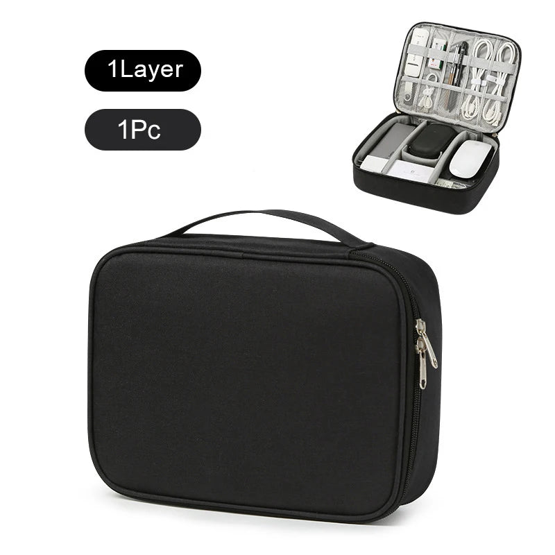 Travel Cable Bag Waterproof Digital USB Charger Storage Bag Portable Office Charging Line Wire Organizer Travel Cable Organizer