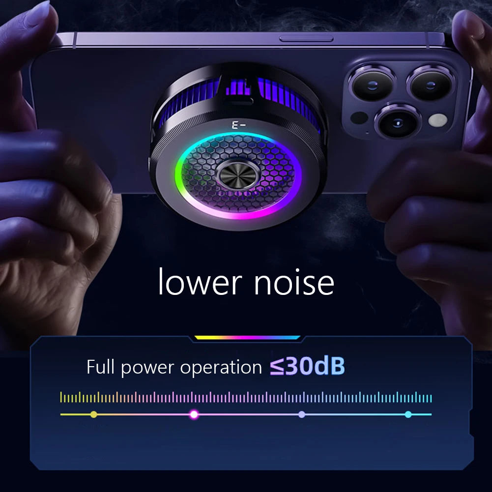 15W Extreme Cooling Phone Cooler with Ice Generation, Semiconductor Phone Cooler, Magnetic & Clip-on for iPhone/Xiaomi/VIVO/OPPO