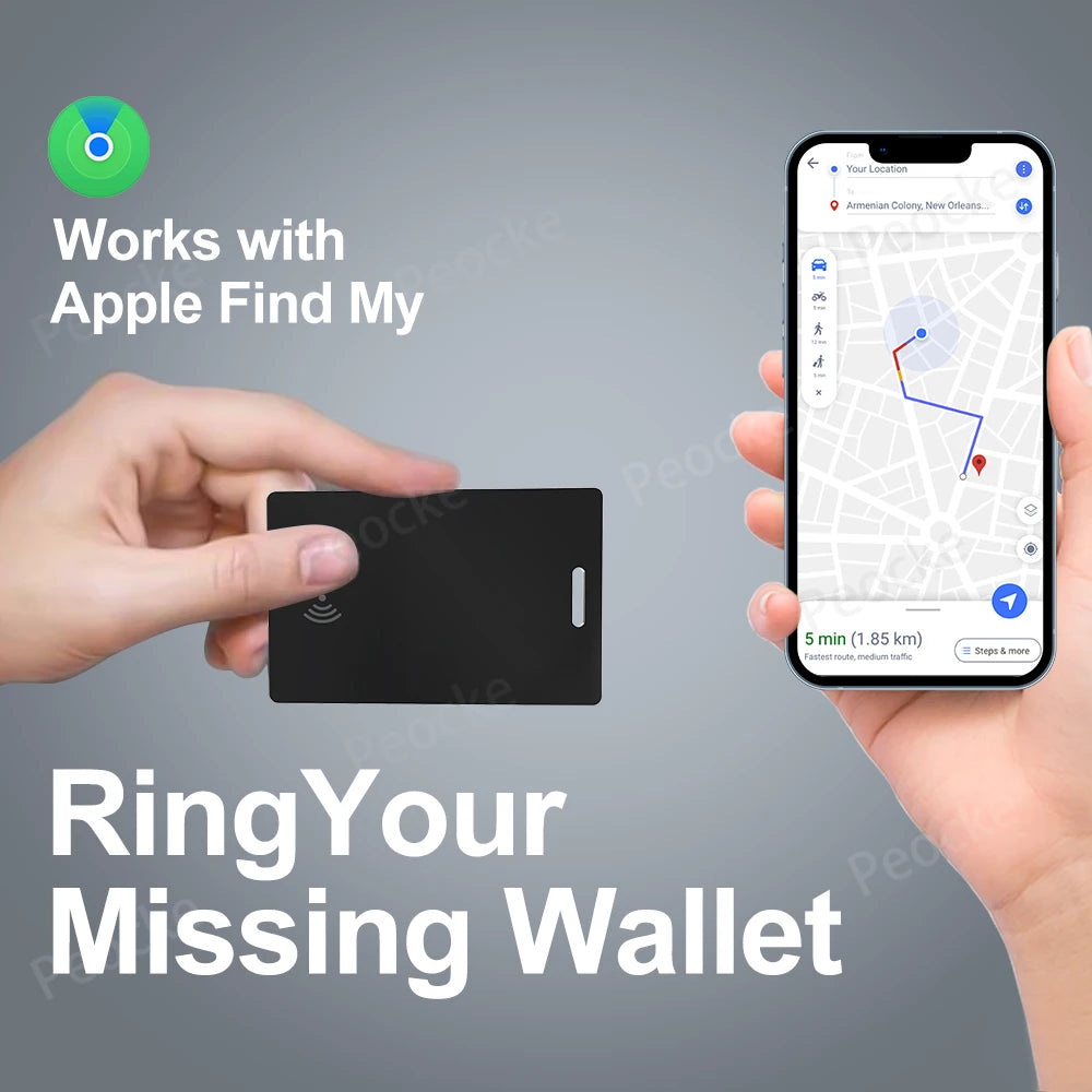 Smart Wallet Tracker Card Bluetooth Tracker for Apple Find My Device App Key Luggage Finder Pet Locator Tag Wireless Charge IP67