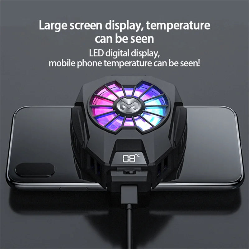 DL05 Mobile Phone Cooler Ice Cooling Fan Radiator For PUBG Phone Cooler System Cool Heat Sink For Cellphones Tablets