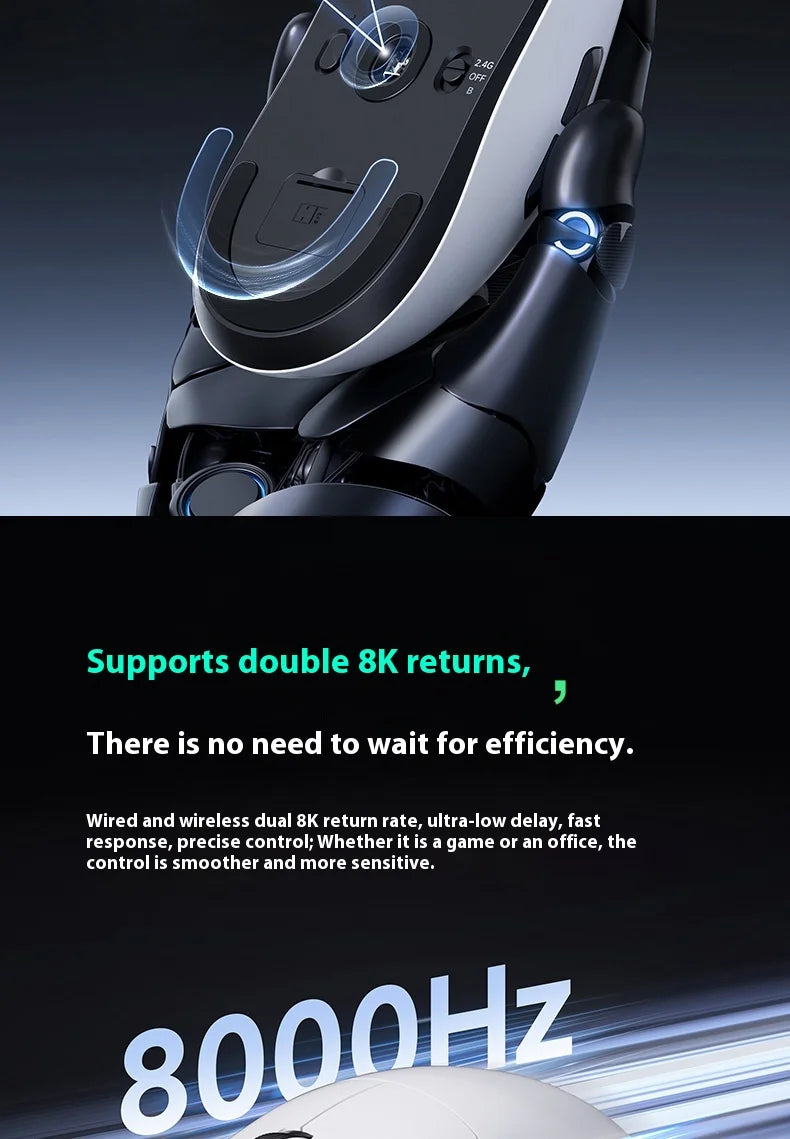Mchose Ultra A7 Wireless Bluetooth Mouse 3 Mode Esports pro Lightweight Gaming Mouse Paw3395 for Boys Computer Peripherals