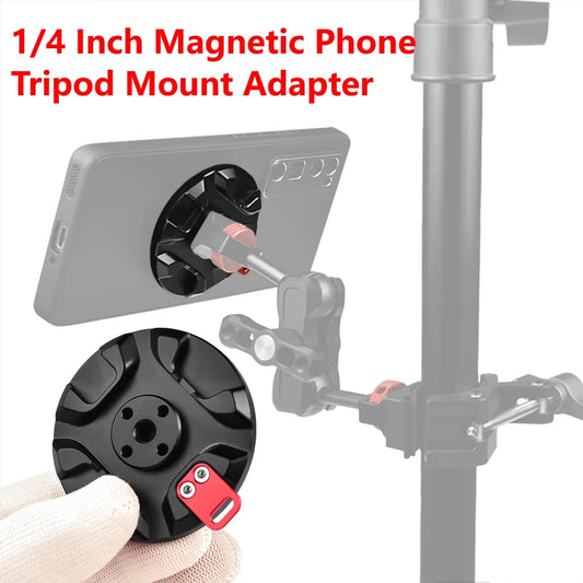 New 1/4 Inch Screw Hole Phone Tripod Mount Adapter for Magsafe for iPhone 16/15/14/13/12 Series for Tripod/Camera/Selfie Stick