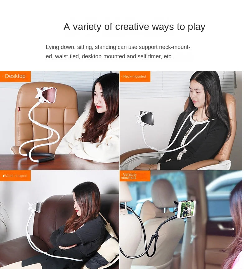 Mobile Phone Holder Hanging Neck Lazy Cellphone Mount Accessories Adjustable 360 Degree Phones Holder Stand for IPhone Xiaomi