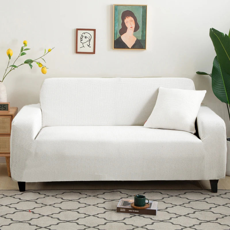 Sofa Cover Elastic For Living Room Home Jacquard Stretch  Slipcovers  Corner Couch Covers 1/2/3/4 Seater L Shape Free Shopping