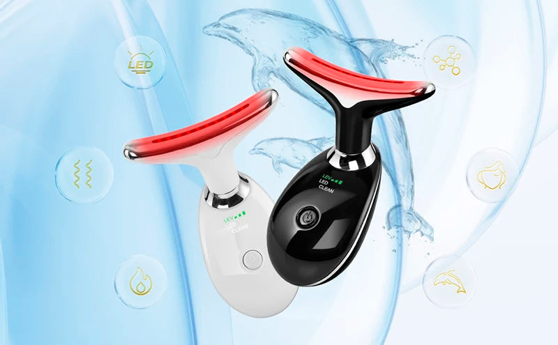 7 Colors Anti Wrinkle Facial Massager Neck Face Beauty Device Skin Tighten Lift Device