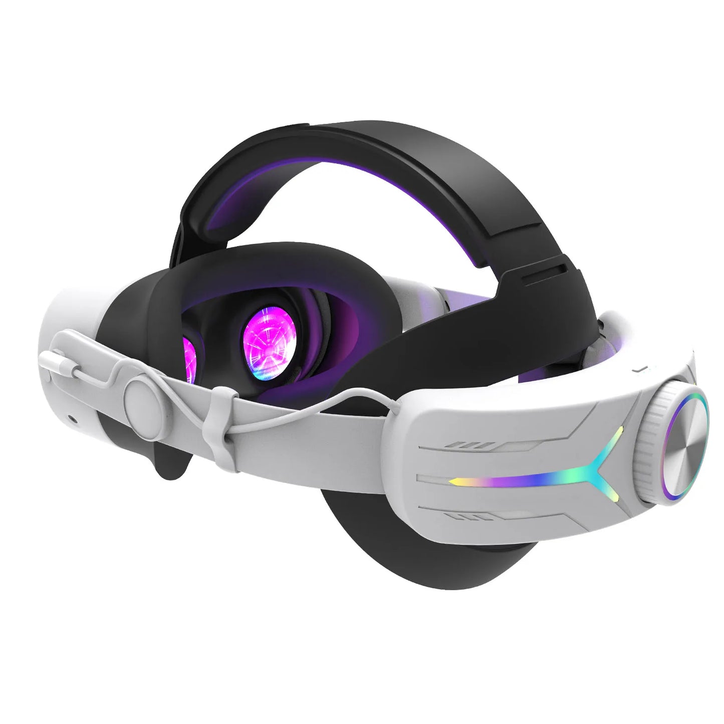 head strap with RGB Lights 12000mah Rechargeable Battery for Meta Quest 3/3S Gaming head strap VR Accessory Compatible