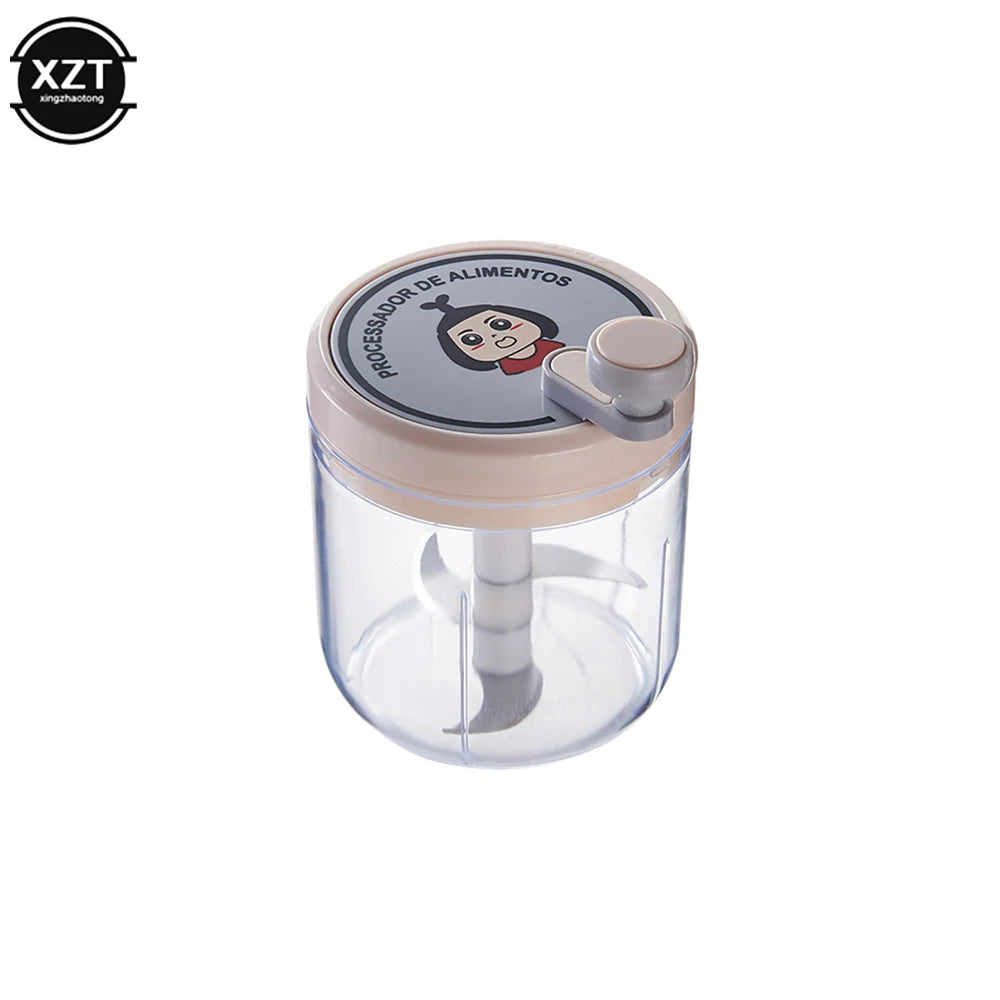 400ML 3/2 Blades Multifunction Manual Garlic Mincer Vegetables  Cutter Hand Shake Beating Garlic Chopper Masher Kitchen Gadgets