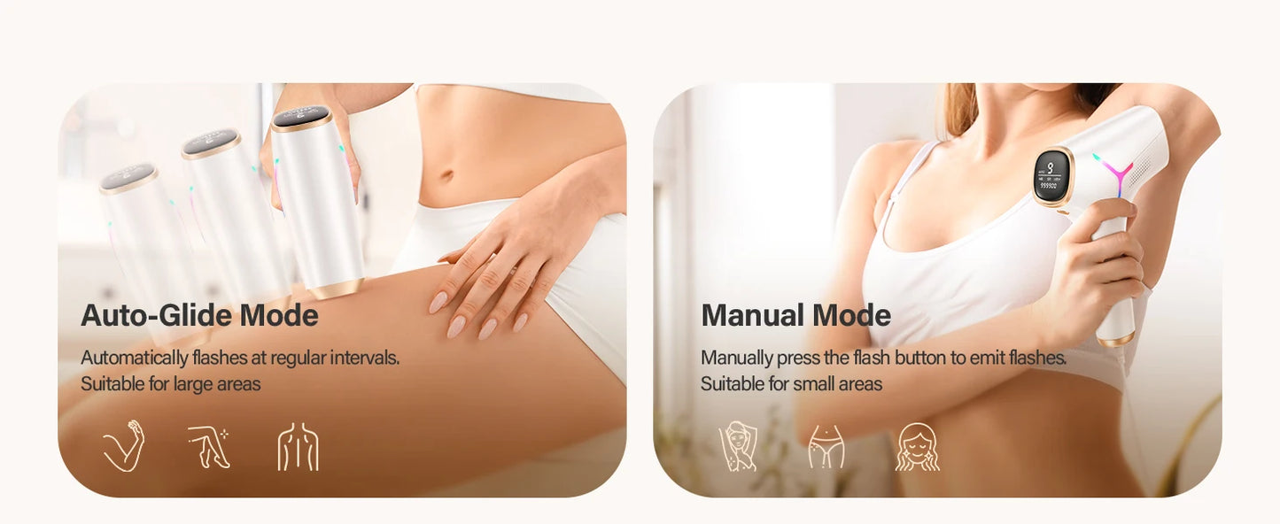 Laser Hair Removal 0.1S/flash 999900+ 22J IPL Hair Remover 3 Modes Body Face Bikini Home Treament Laser Epilator for Women Men