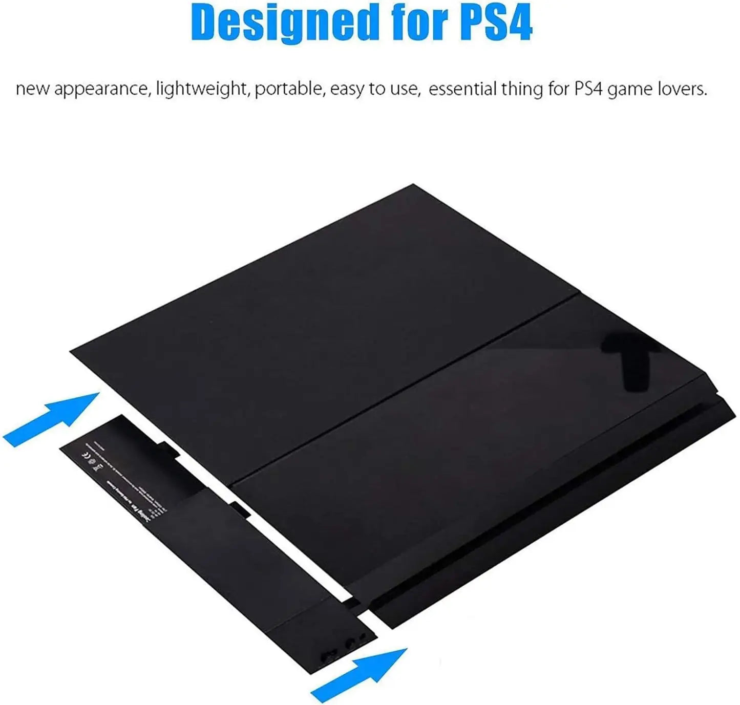 Cooling Fan Fit for Sony PS4, USB External Turbo Temperature Control Cooler Fan with 5 Fans, 3 Adjustable Fan Speeds