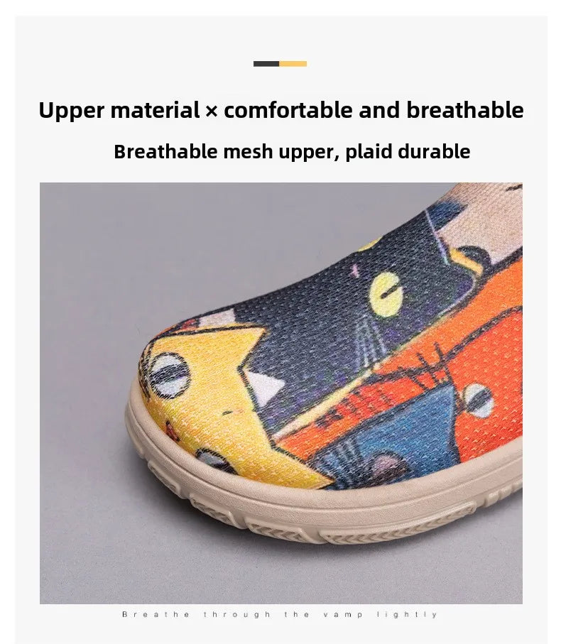 Women's Spring Casual Shoes Large Size Color Matching Cloth Shoes One Pedal