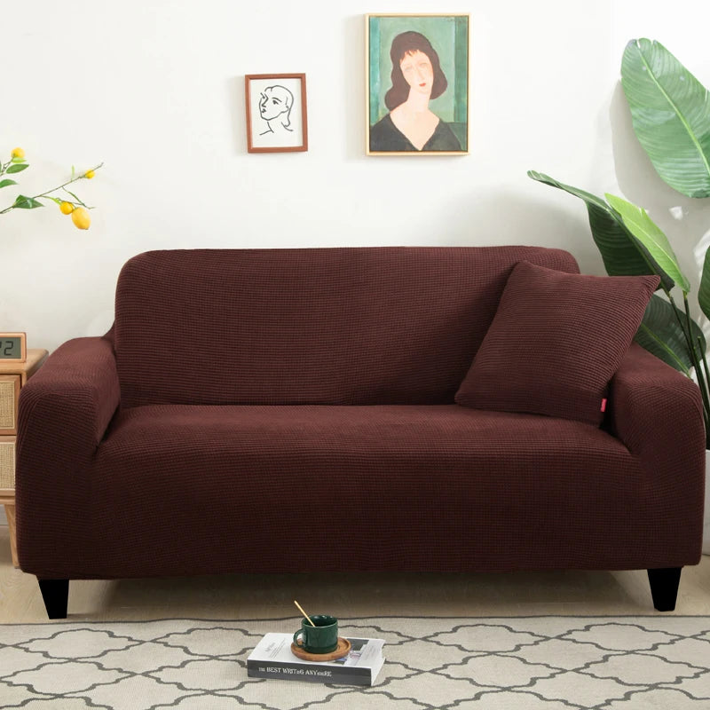 Sofa Cover Elastic For Living Room Home Jacquard Stretch  Slipcovers  Corner Couch Covers 1/2/3/4 Seater L Shape Free Shopping