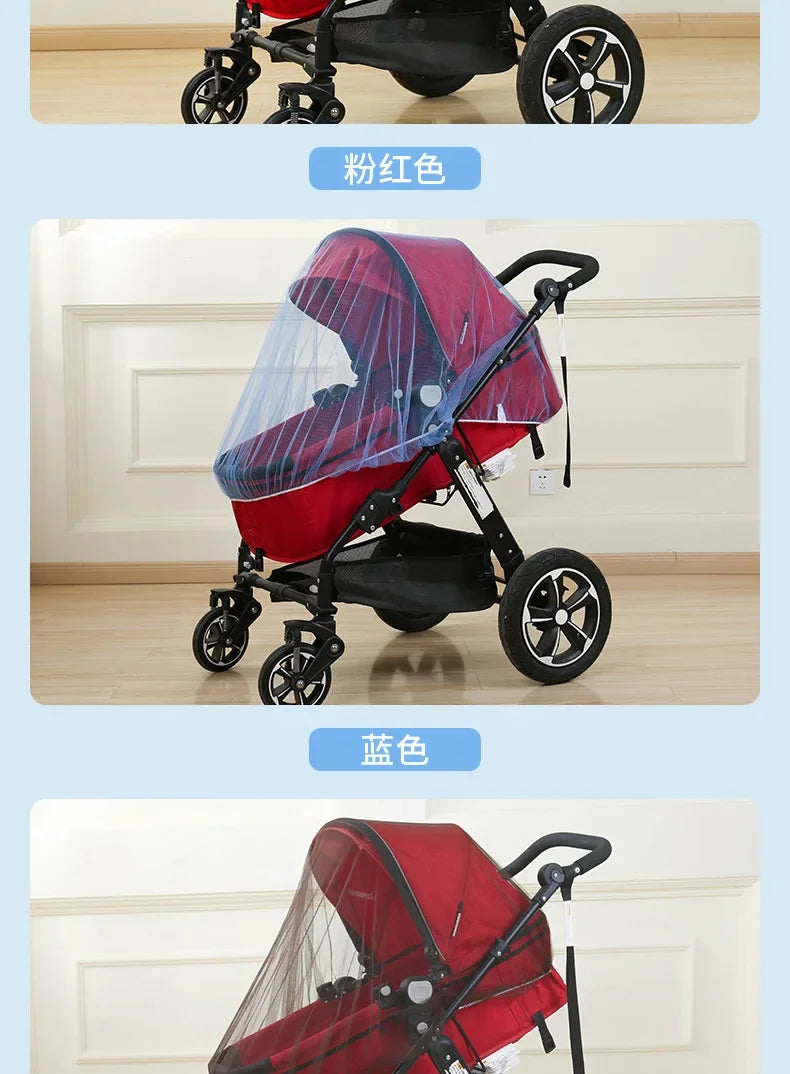 Summer Mosquito Net for Baby Stroller Pram Insect Net Infants Pushchair Cart Safe Protection Mesh Pram Stroller Accessories